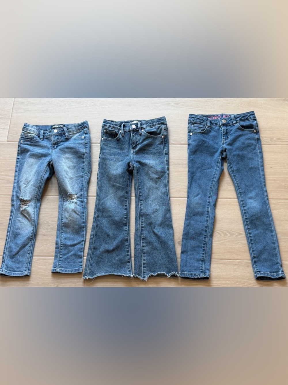 Girl’s Blue Jeans Size 5, Denim Pants for Kids.